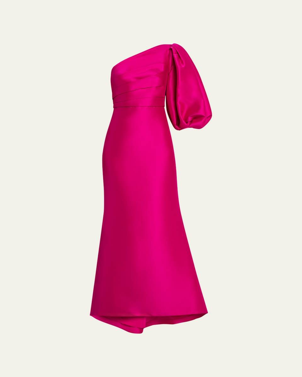 One-Shoulder Trumpet Gown